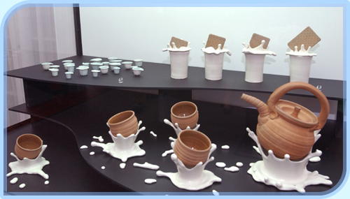Yuanyang: An Exhibition of Coffee and Tea Vessels features over 100 pieces of ceramic sculptures.
