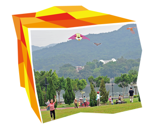 大埔海濱公園是放風箏的好去處。