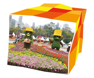 花卉展览展出超过35万株花卉，把维多利亚公园变为七彩缤纷的乐园。