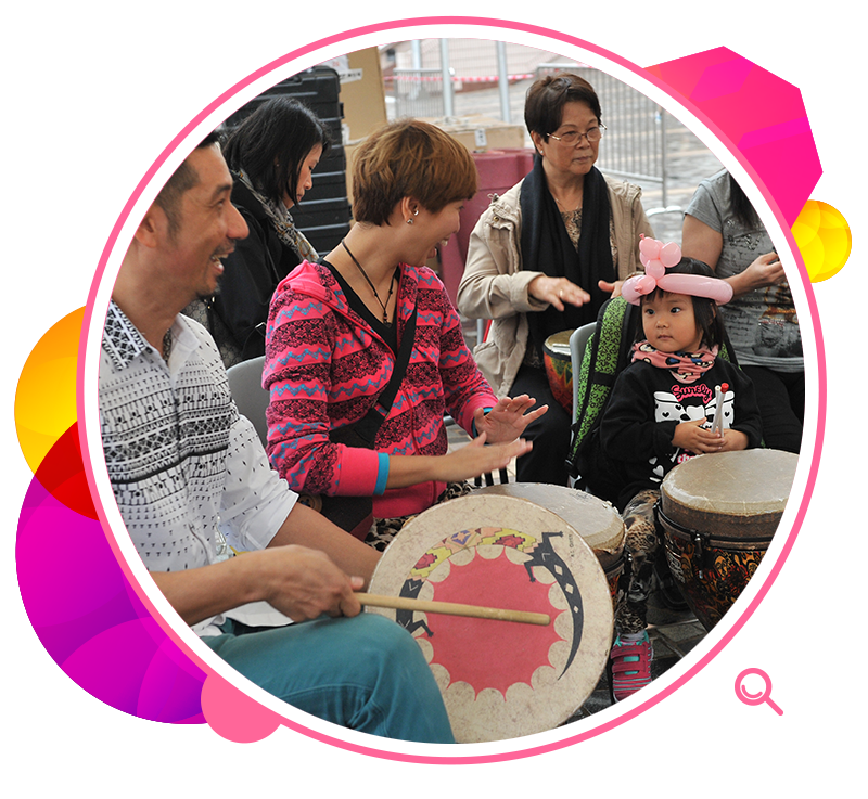 「友緣藝聚文化中心」同樂日舉行多項免費的音樂、舞蹈和劇場活動，讓市民參與。