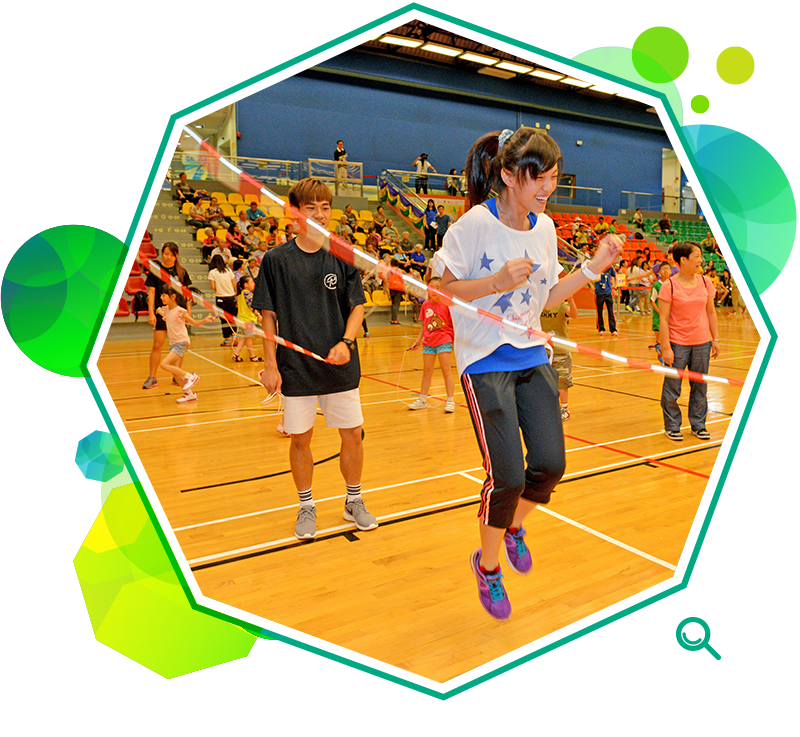 Rope skipping was the main theme of Sport For All Day 2014.
