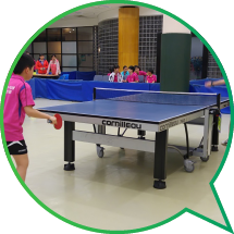 本署特別為七至十四歲人士提供的乒乓球訓練班。