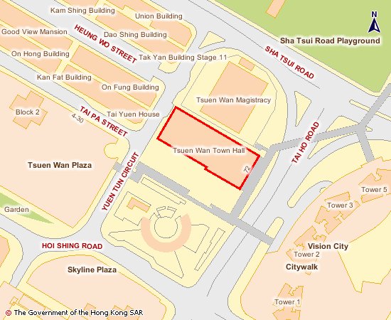GeoInfo Map of Tsuen Wan Town Hall