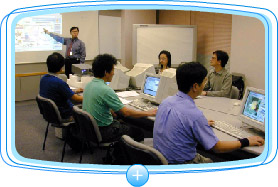 Staff of the Information and Public Relations Section receive training on production of Internet webpage.
