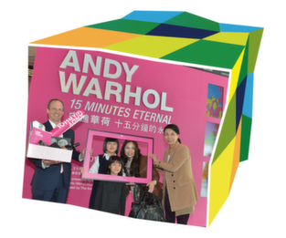 The Andy Warhol: 15 Minutes Eternal exhibition was very popular with art lovers. Picture shows the 100 000th visitor on January 29, 2013.