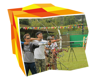 Archery athletes training at an LCSD venue.