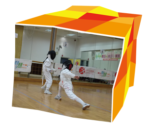 Students taking part in a fencing competition under the 2012 Easy Sport Programme, an easy and fun way to try out new sports.