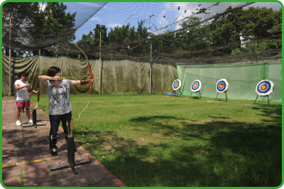Archery range at Tso Kung Tam Outdoor Recreation Centre.