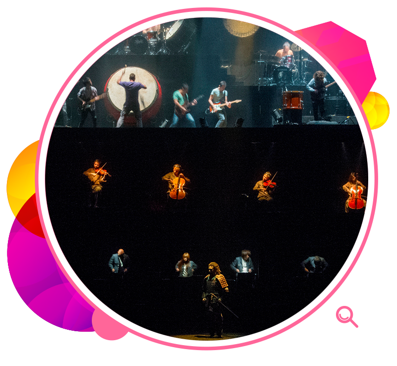 Local musicians joined the dancers and band members of the Hofesh Shechter Company to open the festival.