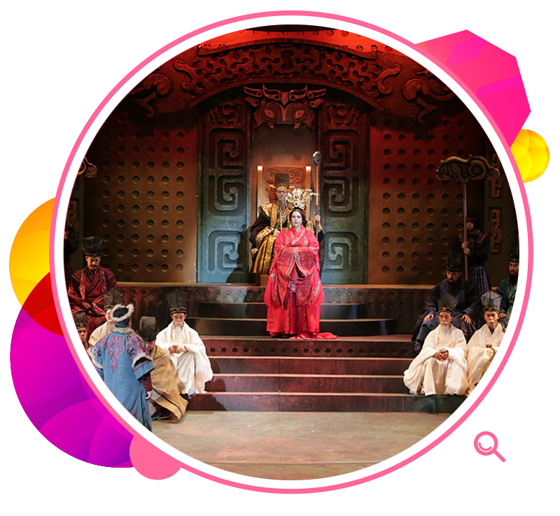 A scene from Puccini's opera <i>Turandot</i>, directed by Lo Kingman.