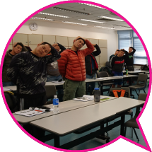 LCSD staff doing stretching exercises at an occupational safety training session.