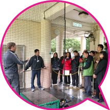 Golf techniques being shared with LCSD staff in a practical session.