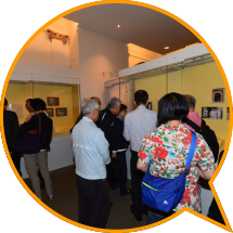 Visitors enjoying the exhibition With the Passage of Time – Artefacts of Sun Wan, Dr Sun Yat-sen's Second Daughter, and her Husband, Tai Ensai.
