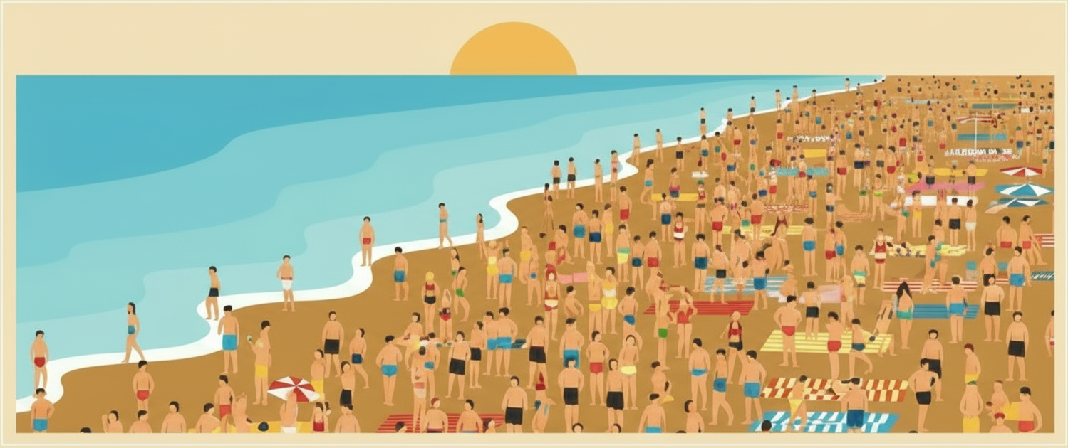 公眾泳灘的實時人流狀況