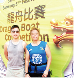 Ms CHAN Siu Lan (right) and Mr CHEUNG Ka Lok (left), the President and Instructor & the committee member of HKCDBC respectively 