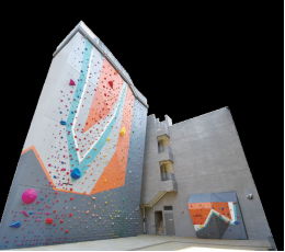 Outdoor sports climbing wall
