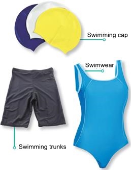 Swimming cap, Swimwear and Swimming Strunks