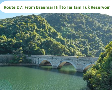 Route D7: From Braemar Hill to Tai Tam Tuk Reservoir