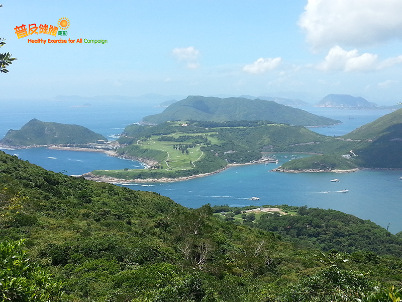 Looking towards Po Toi O and the Clearwater Bay Golf & Country Club