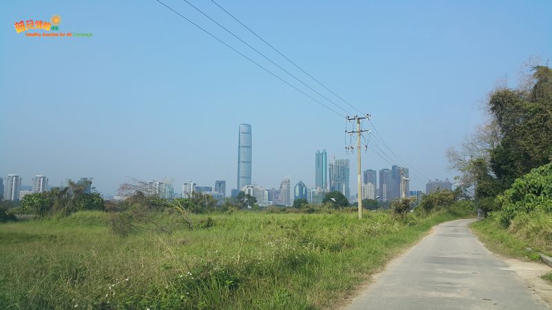 A distant view of the city of Shenzhen