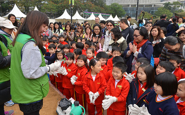 Jockey Club Mosaiculture Display by Students