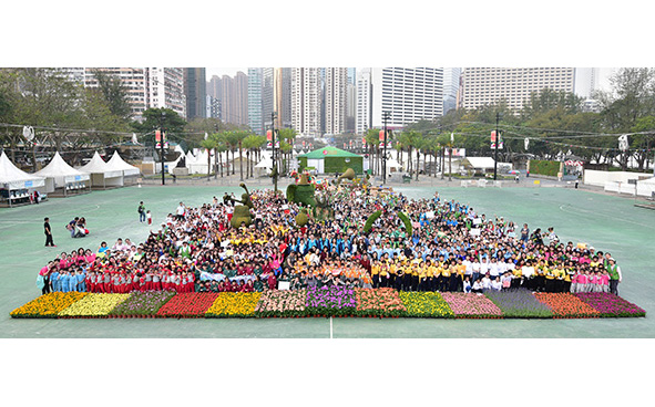Jockey Club Mosaiculture Display by Students