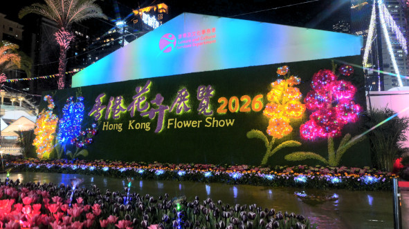 香港花卉展覽立體花牆
