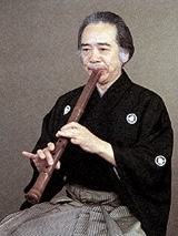 Aoki Reibo II of the Kinko-ryu, designated as “Holder of Important Intangible Cultural Properties” in 1999