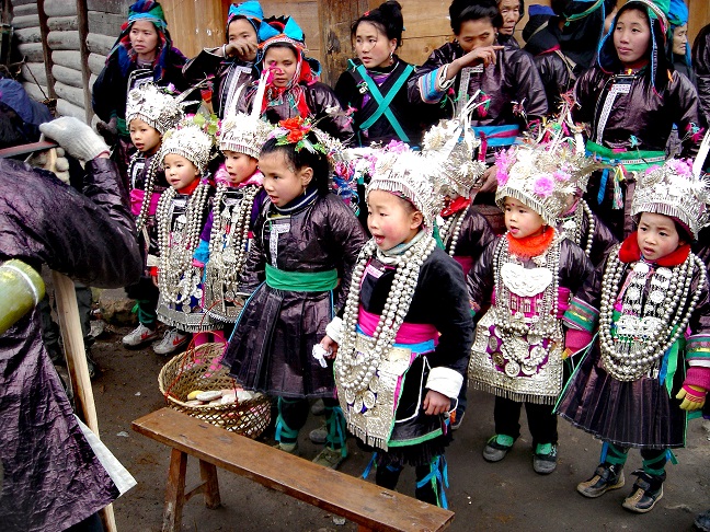 A girls’ choir performing a Children’s Grand Song