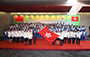 The Chief Executive, Mrs Carrie LAM, officiated at the Flag Presentation Ceremony of the HKSAR Delegation to the 13th National Games of the People’s Republic of China at the Hong Kong Cultural Centre, and presented the HKSAR flag to the Secretary for Home Affairs and Head of the HKSAR Delegation to the 13th National Games, Mr LAU Kong-wah.