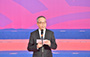 Mr LAU Kong-wah, the Secretary for Home Affairs and Head of the HKSAR Delegation to the 13th National Games, addressed the ceremony.