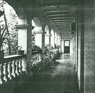 The exterior verandah in the past