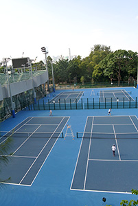 Standard Tennis Courts Close-up