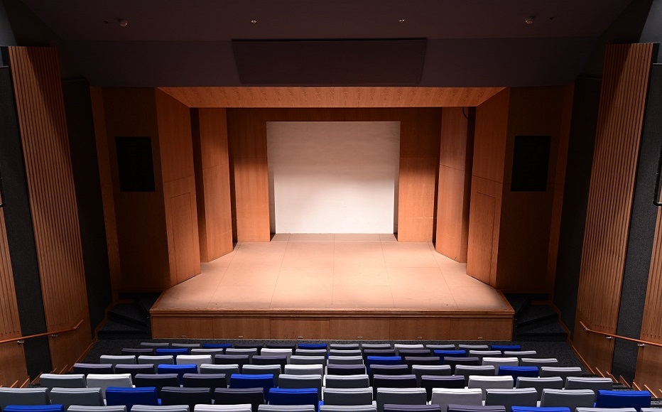 Lecture Hall Stage View from the Auditorium (Bare background)