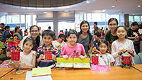 Participants of the Museum HAS Family Workshop "Bamboo Structure @Museum of History -- Mini "Faa Paai" workshop".